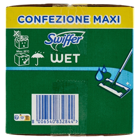 Swiffer Wet Panni Umidi Lavapavimenti Limone - Ricarica 40 Salviette
